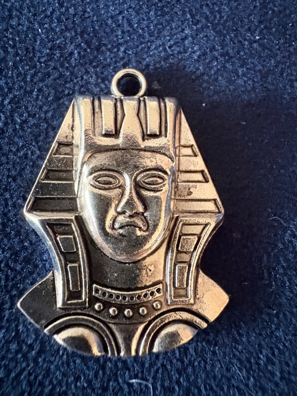 Egyptian Tutankhamun Pharaoh Pendant Necklace Charm - Metallic Finish